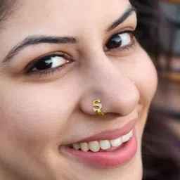 Goldnera Brass Plated Stud Nosepin-picture-11