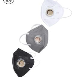 Action Unisex Pack Of 3 Solid 5-Ply Reusable N95 Masks With Respirator-picture-46