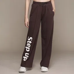 roadster Women Self Design Brown Track Pants-picture-25