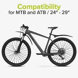 uzzain Fender for cycle adjustable and flexible ., mud guard pack. Of 1 Full Length Front & Rear Fender image 2