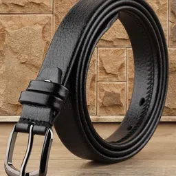 loopa Women Formal Black Artificial Leather Belt-picture-25