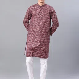 v-mart Men Polyester Kurta Pyjama Set image 2