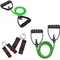 dr pacvu Set3|Single and Plastic Resistance Band, 2Small Griper Body Stretching,Exerciser Fitness Accessory Kit Kit-picture-19