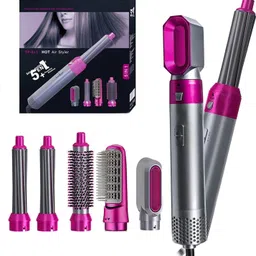 HODOPHILE 5 in 1 Hair Styler For Women Multifunctional Styling Tool With 5 Attachments 1 Hot Air Brush, 2 Spiral Curler, 1 Hair Dryer, 1 Hair Straightner Comb, 3 Heat Hair Styler-picture-37