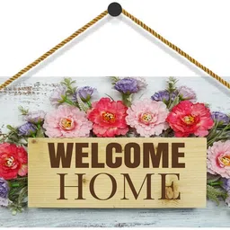 saf Welcome Home Mdf Wooden Wall Hanging , wall painting-picture-22