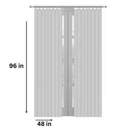 bfam Floral (Pack of 2) 8 Ft Blackout Eyelet Polyester Door Curtain (Golden) image 2