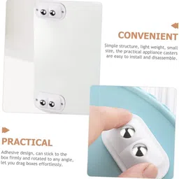 naitrafall Double Bead 360° Swivel Wheels, Mini Caster Wheels,Mini Caster Wheels Swivel Furniture Caster image 4