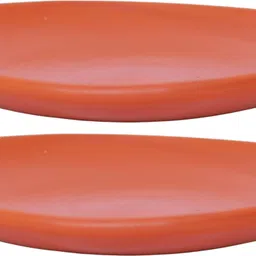 kuyavar Pack of 2 Terracotta Dinner Plate | 10.6 Inch Clay Thali Plate | Eco-Friendly, Non-Toxic & Unglazed | Dinner Set-picture-45
