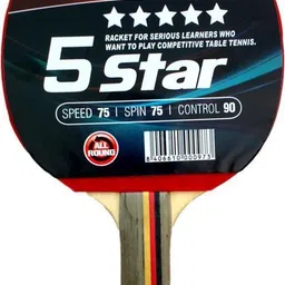 stag 5 Star Red, Black Table Tennis Racquet image 1
