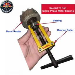signatt 2-Jaw Bearing Puller Tool – Heavy-Duty 5-Inch Fan Puller-Yellow Lever Tool image 3