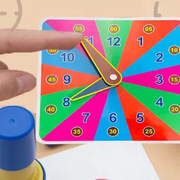 plus shine Wooden Clock Puzzle Toy Clock Teaching Learn Time Watch Toy Dummy Board For kids image 4