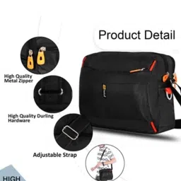 genzgeneration Black, Red Men & Women Sling Bag (pack of 1) image 2