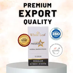 white leaf Premium Herbal Cigarettes Tobacco/Nicotine Free Regular Flavor(20 Stick, 1 Shot) Smoking Cessations image 3