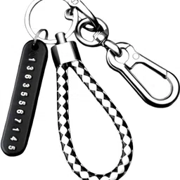 zuvilika Anti-Lost Car Keychains With Phone Number Tag Metal Keychain Key Chain-picture-20