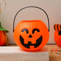 ecraftindia Halloween - Bucket Decorative Showpiece - 13 cm image 2