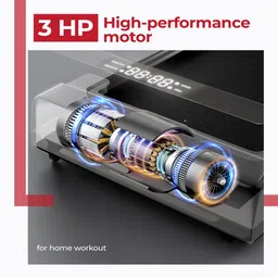 lifelong Fit Pro Treadmill 3 HP Peak Dc Brushless Motor 2 Level manual incline Treadmill image 5