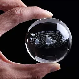 shopogenix Crystal Ball for Home Decoration 2.4inch 3D Solar System Crystal Ball -L12 Night Lamp image 2