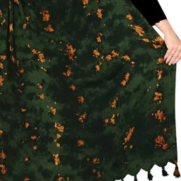 khodiyarbadhani Cotton Blend Striped Green Women Dupatta-picture-27