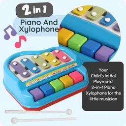 toy arena 2 in 1 Musical Xylophone and Piano Msuical Toy Instrument Non Toxic, Non-battery image 3