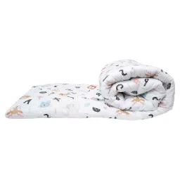 threads White Cotton Cartoon 280 GSM Double Bed Reversible Comforter image 3