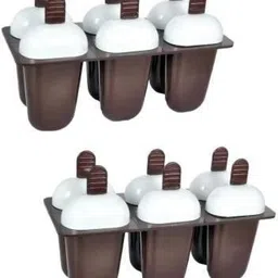 deagan Reusable Popsicle Molds Ice Pop Makers Ice Pop Molds Kulfi Maker Mould, Candy Maker Plastic Popsicle Mold, Kids Ice Cream Tray Holder Brown, White Plastic Ice Cube Tray (Pack of2) Multicolor Plastic Ice Cube Tray-picture-10