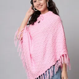 asdf Wool Blend Poncho image 3