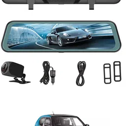 maties 9.66inch Digital Mirror DVR Full Touch Screen With TFT/Night Vision For Car-147 Black LCD-picture-29