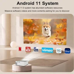 AUN TOPTROMAHAA Smart Projector 4K Ultra HD,11000L,1080p,Andr 11,5G Wi-Fi,BT,Ntfx (11000 lm) Portable Projector image 3