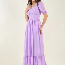 aayu Women Fit and Flare Multicolor Maxi/Full Length Dress image 3