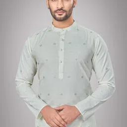 jugg jugg jeeyo Men Printed Jacquard Straight Kurta image 2