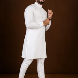 varbandhan Men Cotton Blend Kurta Pant Set image 2