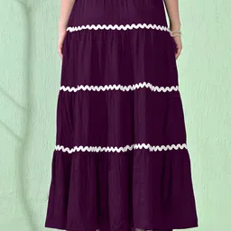 amar fashion Women Solid Regular Purple Skirt image 2