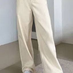 nucouths the style you love Women Regular High Rise Beige Jeans image 5