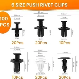 zorbes 00 Pcs Car Bumper Clips and 12 Pcs Car Removal Tool Set Car Audio Panel Remover image 4