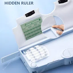 elecart Cat Multi-Functional Pop out Pencil Case with Push Button Stationery Organizer Art Plastic Pencil Box image 4