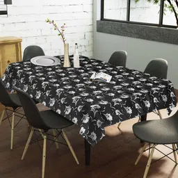 fratco Cotton 4 Seater Self Design Table Cover image 5