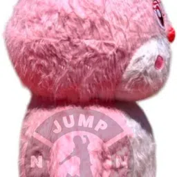 JUMP N PLAY Pink Teddy Costume Fur Mascot Fabric With 6 Feet Elders Halloween Costume image 3