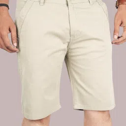 rcs Solid Men White Chino Shorts image 4