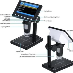 tobo USB Microscope,4.3 inch Screen 1000X Magnification Electronic Handheld TD-1290IM Microscope Slide Box image 2