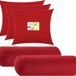actos Combo Set Of 3 Cushion And 2 Microfibre Solid Bolster Pack of 5-picture-20