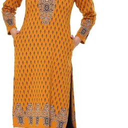 rosary Women Printed Wool Straight Kurta-picture-15