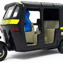 AUTO RICKSHAW BLACK SHINSEI BIG SIZE PULL BACK AND GO ACTION-image-18