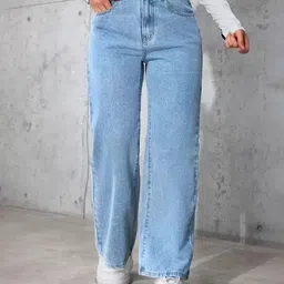 denim fit Women Regular Mid Rise Light Blue Jeans-picture-27