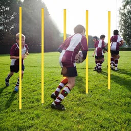 fitdex 10 Pcs Training Agility Poles 5 Feet Multifunctional Soccer Poles Two Piece Agility Pole image 3