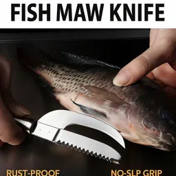 e street 3-in-1 Fish Cleaning Tools - Fish Scale Remover ,Stainless Steel Cutter Knife Fish Scaler image 2