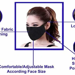 capeshoppers Bike Handle Bar Indicator 2 Piece, Tyre Led 2+2 Motion Sensor 4 Piece, Pollution Half Mask 1 Piece, Micro Fiber Clean Hand Glove Duster 2 Piece Combo image 3