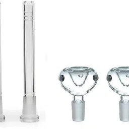 hooker fookers Glass Male Funnel bowl Slide with Glass Slide Adapter With Handle Beer Bong Funnel image 1