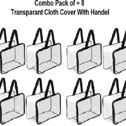 KFIA Transparent Cloth Cover Combo Pack of 8 Polyester Laundry Bag-picture-25
