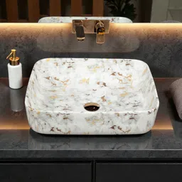 delta Premium Designer Ceramic Wash Basin(MN01) (20x15x5) (20*15*5)(M01) Table Top Basin image 3