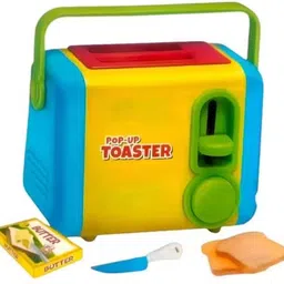 funnstyle Pop-Up Toaster Toy for Kids – 10-Piece Kitchen Set with Toast, Knife & Butter-picture-11